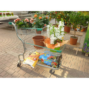 Carrito de Compras Plegable de 3 Niveles Garden Flor - Carrito de Acero, Plástico y Metal - Product Image 5
