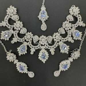 Moda 14K chapado en oro gotea aceite Azul Rojo ojos malvados conjuntos de joyas collar pulsera pendiente ojos malvados corazón tres conjuntos para mujeres - Product Image 6