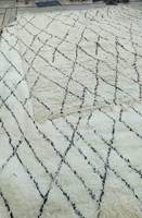 Vente chaude de tapis marocains blancs naturels tapis à poils longs en laine fine disponibles au prix d'usine