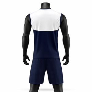 Conjunto de Uniforme de Voleibol Personalizado, Jersey sin Mangas con Cuello en V y Pantalones Cortos, Secado Rápido, Transpirable, Poliéster Sublimado - Product Image 2