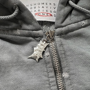 Sudadera con Capucha Vintage para Hombre, Lavada al Ácido, Desgastada, con Bloques de Color en Contraste y Apliques Bordados, Estilo Cuadrado para Invierno - Product Image 6