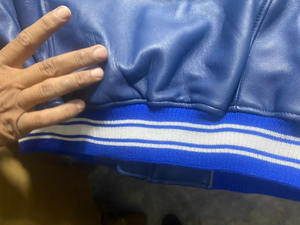 Chaquetas universitarias de lona a la moda para hombre al por mayor con logotipo de diseñador personalizado chaqueta de béisbol informal Letterman abrigo tela de algodón - Product Image 6