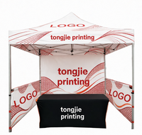 Tente de salon professionnelle mobile robuste en tissu Oxford 600D imperméable et écologique avec cadre en aluminium, impression personnalisée pour intérieur/extérieur