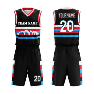 Gran oferta, conjuntos de uniformes de baloncesto personalizados, camiseta profesional, camisetas de baloncesto transpirables de secado rápido, 100% poliéster de talla grande - Product Image 4