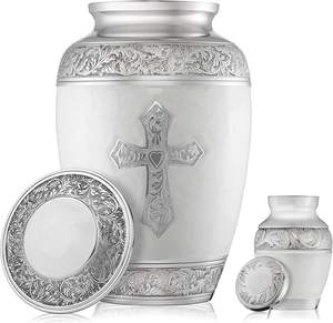 Venta al por mayor de urnas de cremación Metal latón suministros funerarios para cenizas humanas con envío directo - Product Image 6