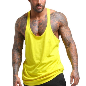 Wholesale Price Custom Made No <b>Stringer</b> Solid Muscle <b>Vest</b> Undershirt 100% Cotton Breathable Fabric Men Tank Top - Product Image 6