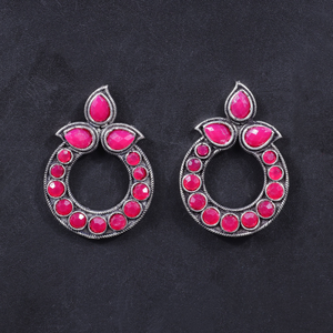 Pendientes de Aro con Diseño de Gota de Agua Vintage - Diseño 3 Rojo - Product Image 2