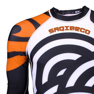 Logo personnalisé Upf 50 + Chemises de compression pour hommes Polyester Rash Guard Bjj Mma Manches longues Surf Maillots de bain Chemises - Product Image 2