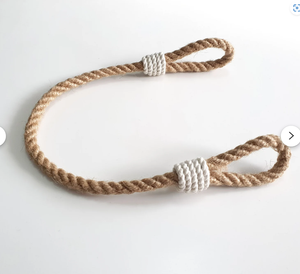 Attache rideau. Retenue de rideau. Corde de jute. Décor de fenêtre. Rideau - Product Image 1