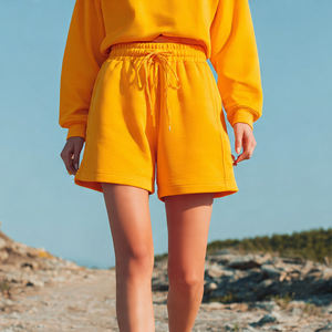 Pantalones Cortos Deportivos para Mujer, 450 GSM, Felpa, Invierno, para Correr, Trotar - Product Image 1