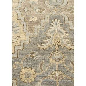 Tapis en laine noués à la main Gulnar grande surface, motif floral gris et noir pour la décoration de la maison, du salon et du couloir EPR-18 - Product Image 2