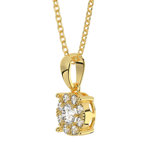 Collar con colgante de plata fina chapada en oro de 10 quilates al por mayor estilo vintage hecho a mano en Vietnam con circonita de diamante CZ chapado en rodio - Product Image 4