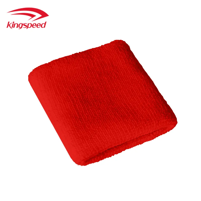 RTS Single Color Wristband Red Color Sweatbands Breathable Tennis Sports Wrist Sweat Bands Cotton Sweatband