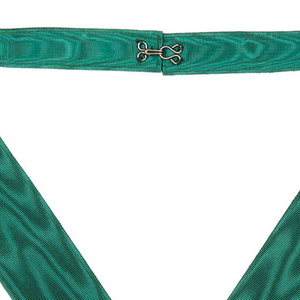 Regalia masónica personalizada, grados masónicos aliados, collar de oficiales del Gran Consejo dorado sobre verde a precios asequibles para la venta - Product Image 3