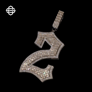 Número personalizado colgante Hiphop Moissanite Iced Out Collar para hombres y mujeres Bling Streetwear joyería encanto personalizado - Product Image 2