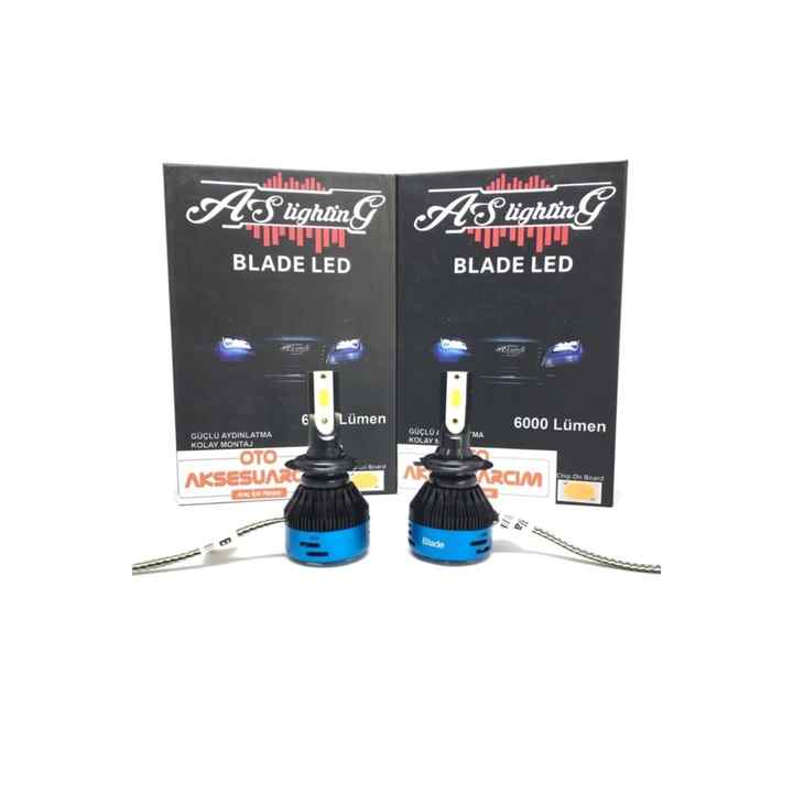 Blade H1 Led Xenon Headlight Bulb Lightning Effect White 6000 Lumen