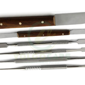 Qualité supérieure fabriquée en acier inoxydable 6 pièces Kit d'instruments de cirage dentaire Sculpture Modélisation Plâtre Couteau - Product Image 4