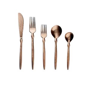 Antique Design Silver Stainless Steel Flatware Set Elegant Kitchen Utensils with Black Shiny <b>Twist</b> Metal Handle - Product Image 5