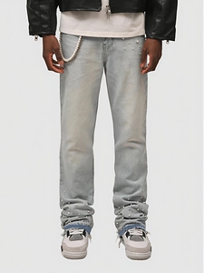 Mode Style décontracté Jeans hommes Denim nouveau transfrontalier lavé Design léger tricot Spandex coton hommes pantalons d'extérieur - Product Image 6