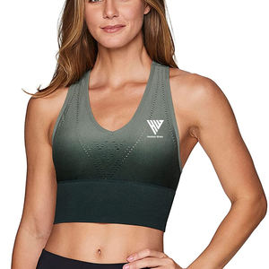 สปอร์ตบราตาข่ายผ้าโพลีเอสเตอร์แบบปรับแต่งได้เสื้อออกกำลังกาย - Product Image 1