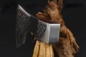 Hacha de Damasco profesional de fábrica de cubiertos OEM ODM personalizada al por mayor hacha de acero al carbono para exteriores nuevo diseño hacha para acampar - Product Image 5