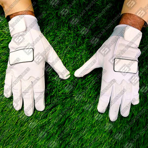 Guantes de entrenamiento de béisbol y softbol con puño corto de color blanco personalizados con tamaño y logotipo Guantes de bateo de calidad - Product Image 1