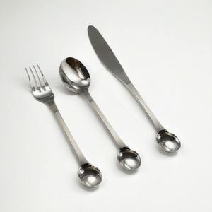 Couverts de Restaurant de Mariage à Poignée de Designer Plaqué Argent, Fourchette, Couteau et Cuillère, Ensemble de Couverts en Acier Inoxydable - Product Image 6