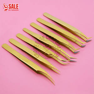 Pinza de Acero Inoxidable con Punta de Fibra para Extensión de Pestañas, Recta, Curva, Clásica, Herramienta Individual para Pestañas - Product Image 1