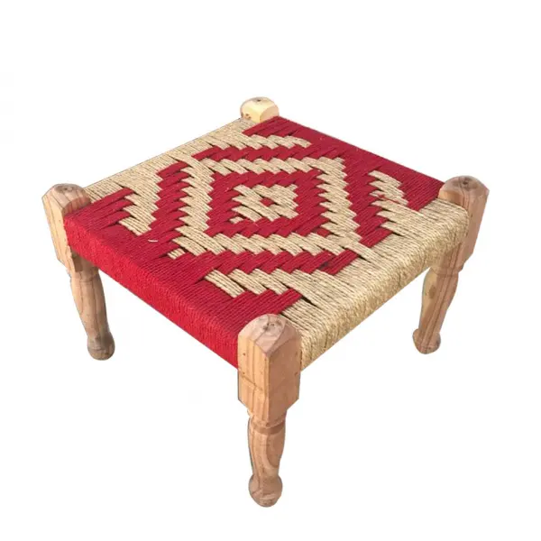 Handmade low stool Pidha Chowki handwoven furniture Ascents for living room Garden , beach seating