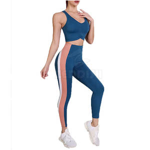 Vêtements de fitness pour femmes les plus vendus à la mode ensemble d'entraînement de yoga à motif solide à un prix raisonnable et respirant en ligne - Product Image 2