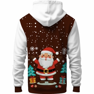Sudadera con capucha de Navidad con cara feliz de Papá Noel, jersey unisex para las fiestas de invierno, disponible en todos los colores - Product Image 3