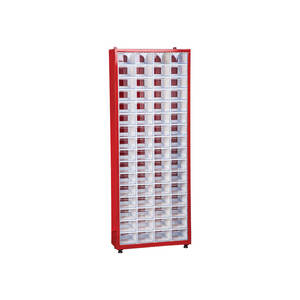MD 750-Armoire à outils à tiroir tournant avec 64 boîtes en plastique pour un rangement efficace 640x240x1670mm - Product Image 1