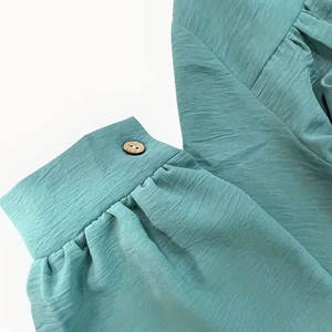 Suministro directo de fábrica Mujeres Modest Long Top Casual Color sólido Tela de lana transpirable Ecológico Personalizable - Product Image 4