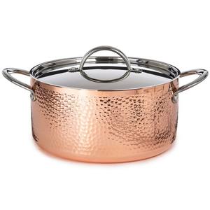 Hot Selling Luxury Copper Hammered High Quality Handmade Modern Casserole Food Warmer with Lid for Kitchens and Restaurants - Product Image 2