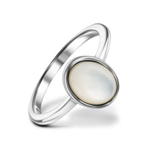 Anillo Apilable de Acero Inoxidable en Oro Rosa y Plata con Corazones Rechazados - Product Image 4