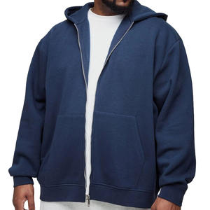 Excellente qualité hommes personnalisé conçu fermeture éclair à capuche 100% coton polaire surdimensionné Streetwear avec poches - Product Image 1