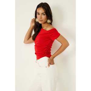 เสื้อเบลาส์คอไม่สมมาตร - Product Image 3