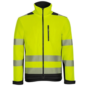 Veste Softshell de Travail Haute Visibilité Jaune/Noir Taille L (54/56) - Marque ELYSEE Lot de 10 - Product Image 2