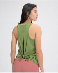 เสื้อกล้ามออกกำลังกายฟิตเนสยิมน้ำหนักเบาสำหรับผู้หญิงใส่ในฤดูร้อนเสื้อกล้ามผ้าฝ้ายเนื้อนุ่มระบายอากาศได้ดีมีโลโก้ด้านหน้า - Product Image 6