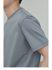 Camiseta de algodón 100% para hombre, estilo con cuello redondo, logotipo estampado, diseño personalizado, característica anticontracción, camisetas de longitud Regular - Product Image 6