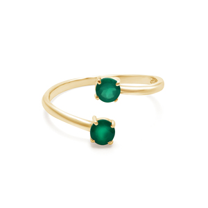 Bagues classiques en argent sterling 925 Conception simple Pierre précieuse onyx vert à facettes Bijoux fins faits à la main pour mariage et anniversaire - Product Image 4