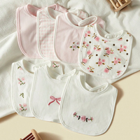 Bavoirs pour bébé fille, fabricant, polyester/coton doux, écologiques, antibactériens, silicone, motif floral, bavoirs pour nourrissons, design mignon