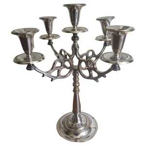Candelero grabado a mano de buena calidad, soporte para boda y decoración del hogar, candelabro de Metal, soporte votivo para bodas y cenas - Product Image 1