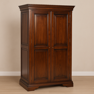 ตู้ไม้เก็บของในโรงแรมทำจากไม้เนื้อแข็งคลาสสิกแบบคลาสสิกสำหรับห้องนอนตู้เสื้อผ้าแบบแขวนเฟอร์นิเจอร์สองชั้น - Product Image 1