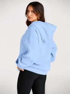 Trendy Queen Womens Pull à capuche surdimensionné à manches longues Sweatshirts en molleton avec poche pour les vêtements d'hiver d'automne - Product Image 5