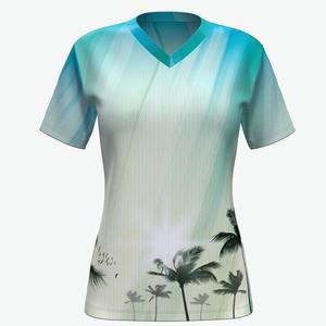 Diseño de sublimación personalizado con logotipo personalizado y tamaño Camisetas de mujer Camisetas de sublimación de ajuste cómodo - Product Image 6