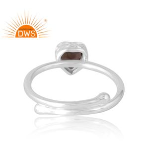Anillo de piedras preciosas ahumadas naturales de Plata de Ley 925, joyería personalizada para mujer, regalo para ella - Product Image 2