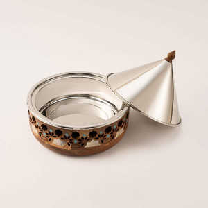 Porte-encens arabe classique, écologique, lavable au lave-vaisselle, en acier inoxydable et en bois, pour un usage domestique - Product Image 6