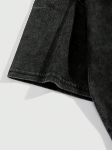 Camiseta de lavado ácido para mujer con estampado personalizado diseño personalizado camiseta de lavado de piedra de tendencia para mujer usar camisas - Product Image 2