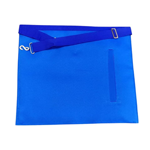 Tablier de maître maçon de style nautique traditionnel brodé bleu tenue de loge pour maçons en bleu maçonnique - Product Image 2